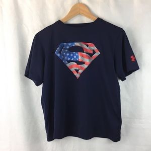 Under Armour Heatgear Superman/America Logo